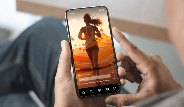 Person watching short-form content on their phone