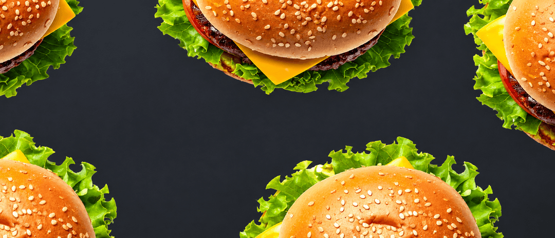 Cheeseburgers illustrating a DSP study on consumer loyalty across restaurant chains.